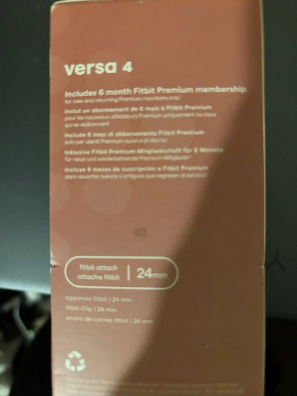 fitbit Versa 4 Coral with Gold-Tone Case